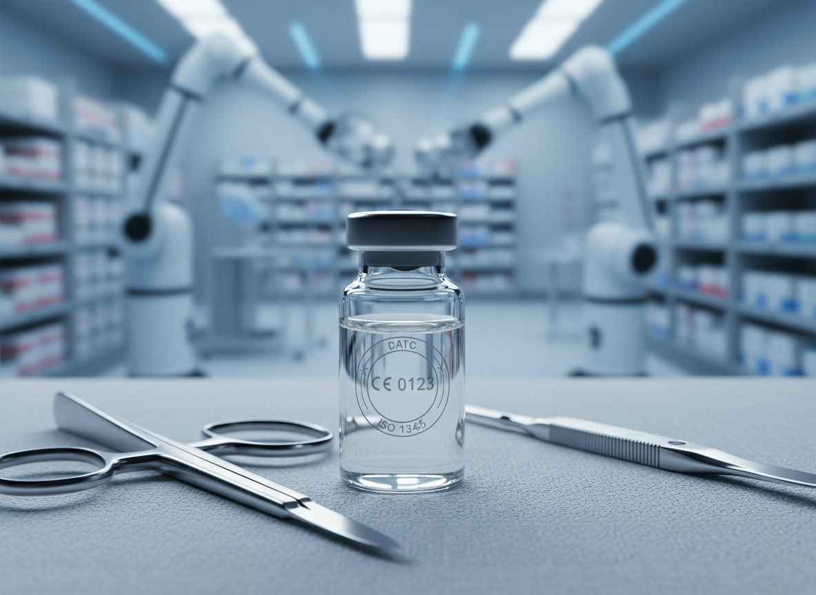 Firefly_GeminiFlash_Professional macro photography of high-quality medical supplies in a clinical setting 787930