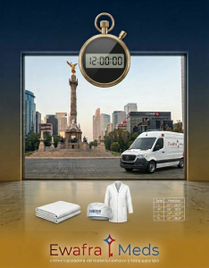 "Manual de Stock: Guía Maestra de Material de Curación Indispensable para Clínicas y Spas de Ewafra Meds. Portada profesional de Ebook médico y de spa."