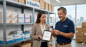 Panorama de insumos médicos en CDMX y logística de Ewafra Meds con stock de DermaSculpt y estuches de diagnóstico. Título