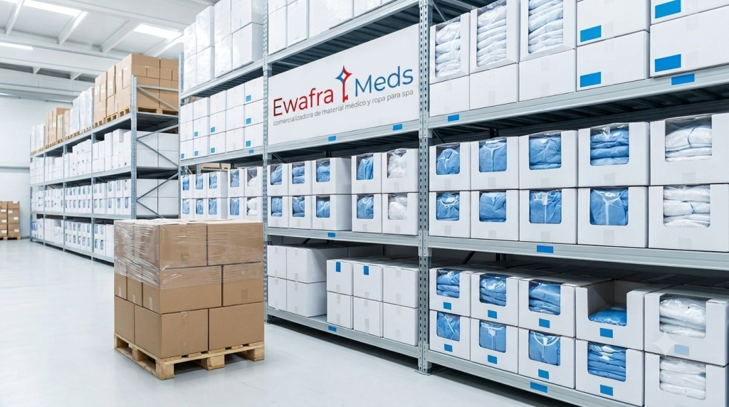 Ewafra Meds mantiene stock permanente de ropa desechable médica para abasto recurrente de hospitales, clínicas y consultorios en CDMX y envíos nacionales.
