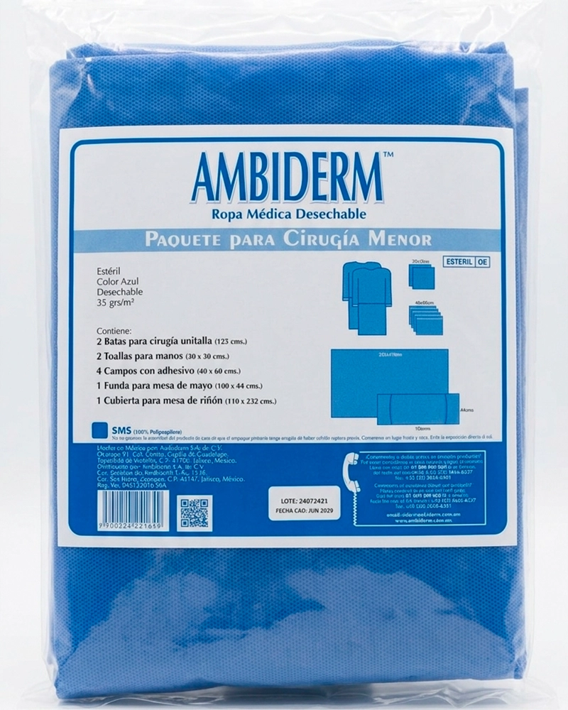Paquete para Cirugía Menor Estéril | Ambiderm | EWAFRA