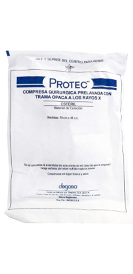 Compresa Quirurgica para vientre de algodón Protec | DEGASA | EWAFRA